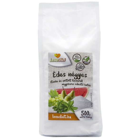 LoveDiet "Édes négyes Cukorhelyettesítő Stevia+Eritrit" 500 g