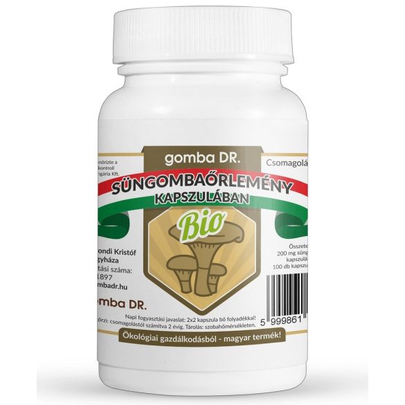 gomba DR. "Süngomba őrlemény" kapszulában - 100 db 