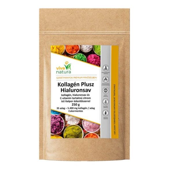 Viva Natura "Kollagén Plusz Hialuronsav" citrom ízű italpor 250g