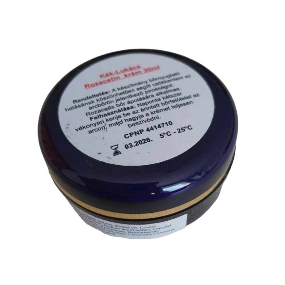 Kék-Lukács "Rozacetin" krém 30 ml rozaceás bőr ápolására