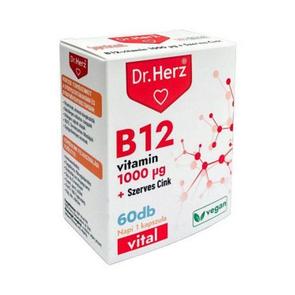 DR. Herz "B12 1000 mcg + Szerves Cink" kapszula - 60 db