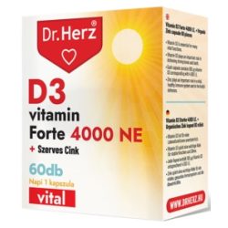   Dr. Herz "D3 vitamin Forte 4.000 NE + Szerves cink" kapszula 60 db