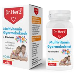 Dr. Herz Multivitamin Gyerekeknek + D3 rágótabletta 60 db