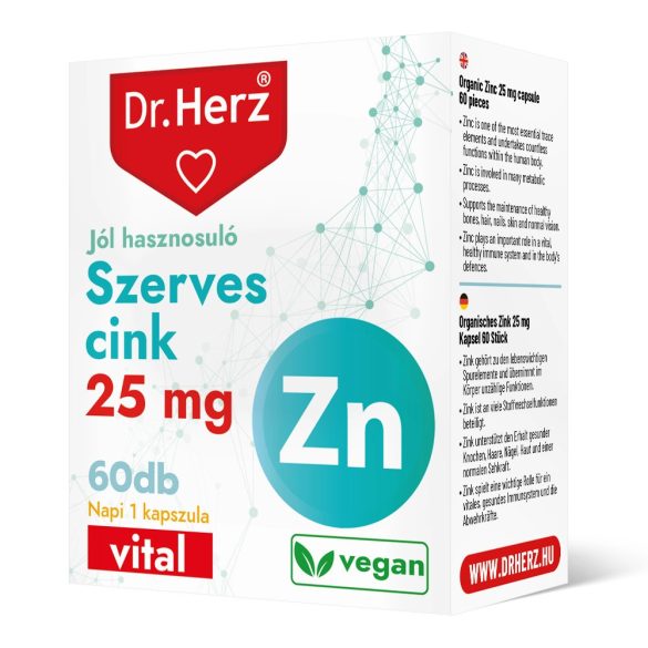 Dr. Herz Szerves Cink 25 mg 60db