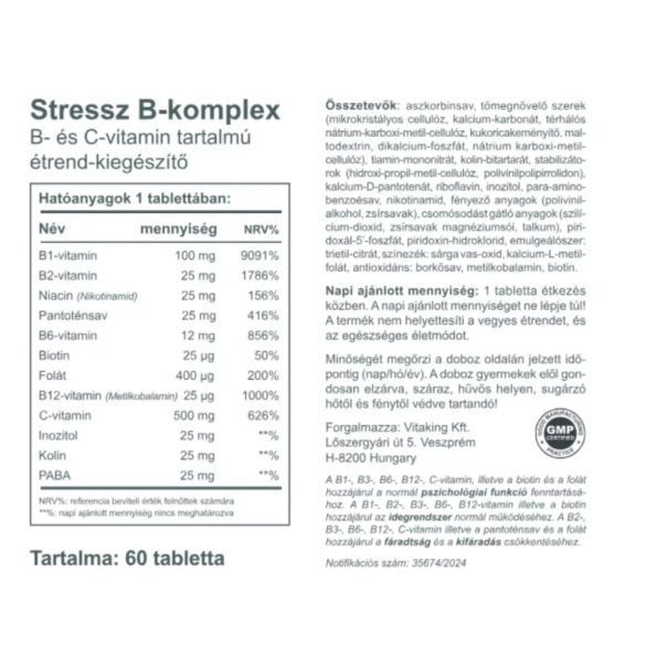 Vitaking Stressz B-Komplex kapszula 60 db